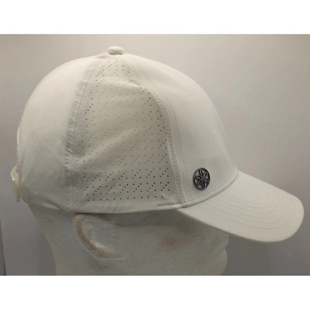 GAIAM Women's White Perforated‎ Baseball Cap Strapback Casual lightweight Hat
